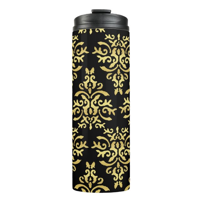 Mendela Muster, Gold Thermosbecher (Vorderseite)