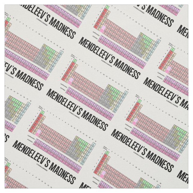 Mendeleevs Verrücktheits-Periodensystem der Stoff (Muster)