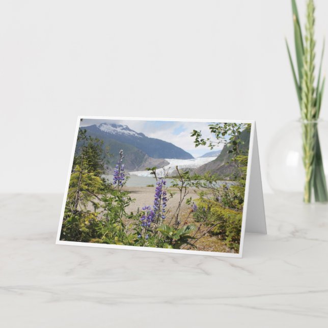 Mendenhall Glacier Alaska Blank Card Dankeskarte (Vorderseite)