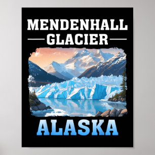 Mendenhall-Gletscher Alaska Outdoor-Wandern Campin Poster