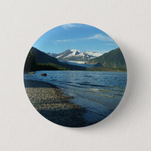 Mendenhall Lake in Juneau Alaska Landschaft Button
