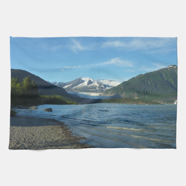 Mendenhall See Juneau Alaska Landschaft Geschirrtuch (Horizontal)