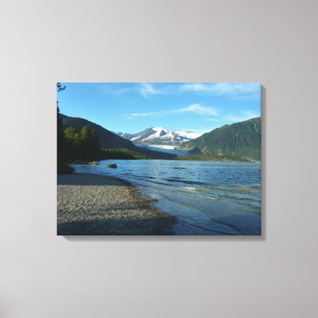Mendenhall See Juneau Alaska Landschaft Leinwanddruck (Vorderseite)