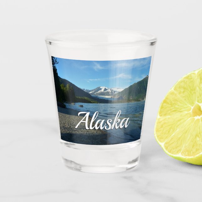 Mendenhall See Juneau Alaska Landschaft Schnapsglas (Vorderseite)