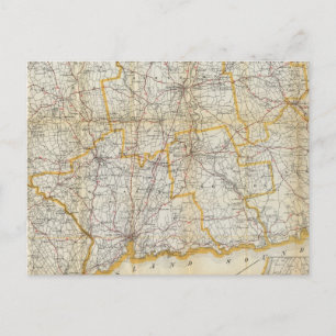 Mendenhall's Guide, Road Map Connecticut Postkarte