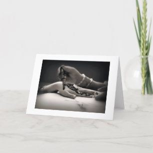 Mendhi Hennastrauch-Gruß-Karte (mit Grenze) Karte