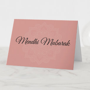 Mendhi Mubarak Islamische Hochzeits-Dua Gratulatio Karte
