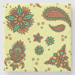 MENDHI PATTERN Stone Untersetzer