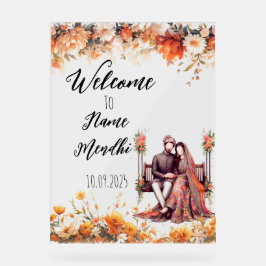 Mendhi-Zeichen Acrylschild