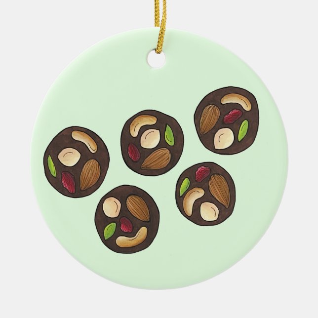 Mendiants French Chocolates Chocolatier Keramik Ornament (Vorne)