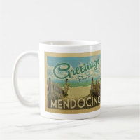 Mendocino Beach Vintage Reise