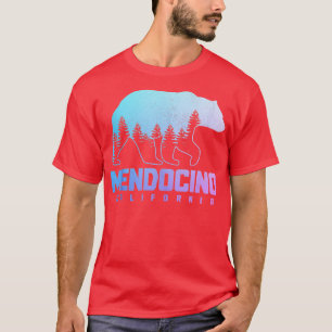 Mendocino California Bären Grizzly Pride Outdoor V T-Shirt