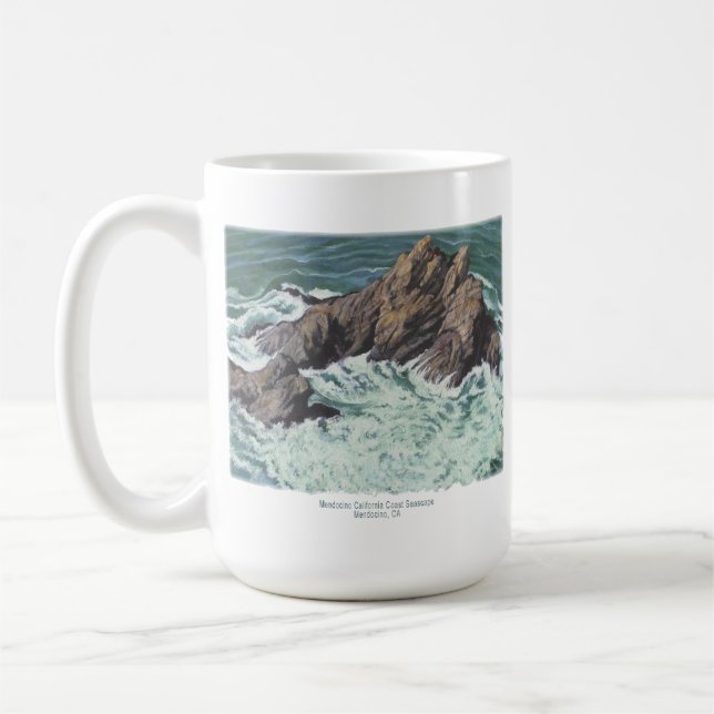 Mendocino California Coast Seascape; Druck, T - Sh Kaffeetasse (Links)