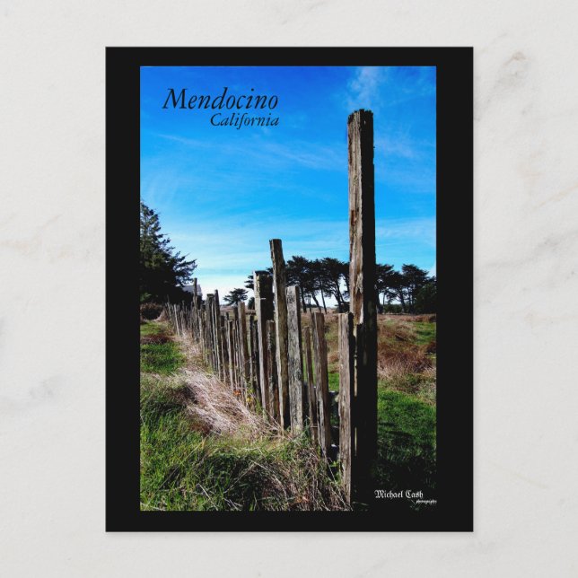 Mendocino California Postkarte (Vorderseite)