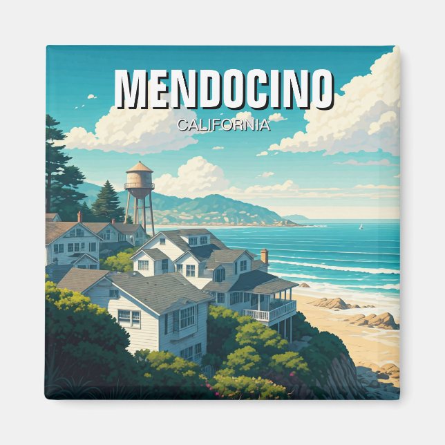 Mendocino California Travel Magnet (Vorne)
