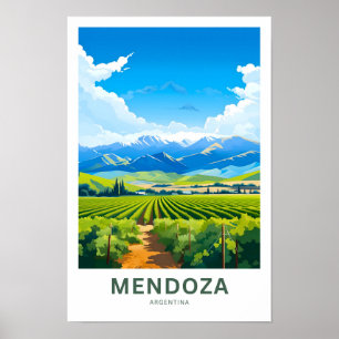 Mendoza Argentina Travel Print Poster