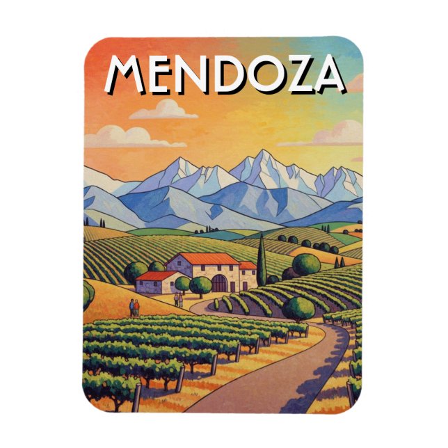 Mendoza Argentinien Reise Magnet (Vertikal)