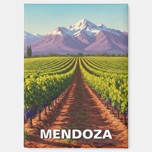 Mendoza Argentinien Reisen Magnet (Vorderseite)