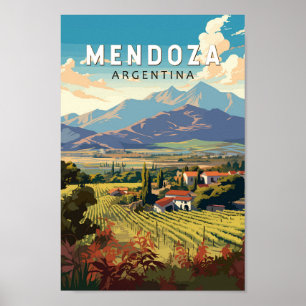 Mendoza Argentinien Reisen Vintag Poster