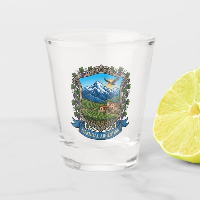 Mendoza Argentinien Schnapsglas (Vorderseite)