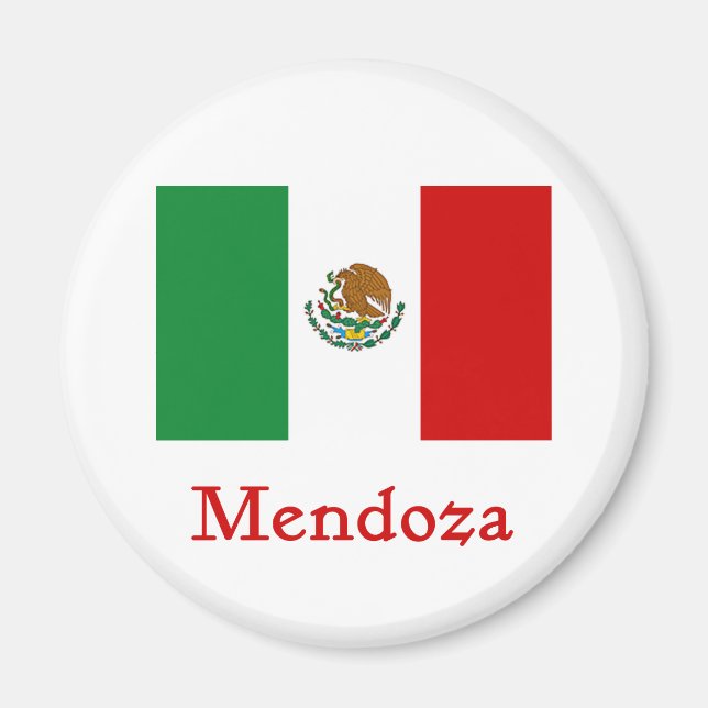 Mendoza mexikanische Flagge Magnet (Vorne)