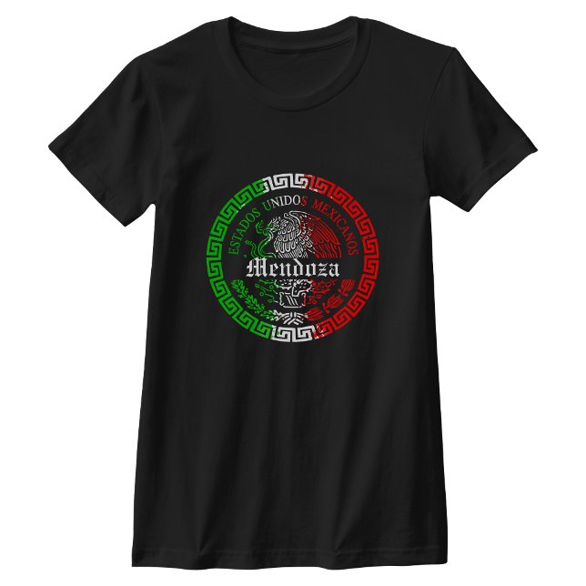 Mendoza Nachname Mexiko Emblem Shirt (Mendoza Last Name México emblem shirt)