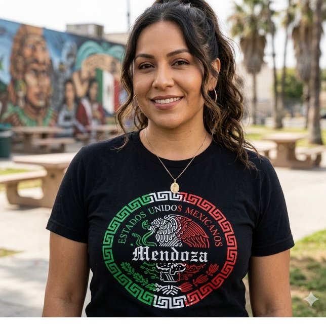 Mendoza Nachname Mexiko Emblem Shirt (Mendoza Last Name México emblem shirt )