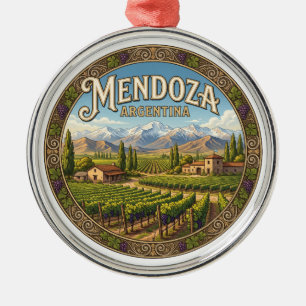 Mendoza-Weinberge Argentinien Ornament Aus Metall