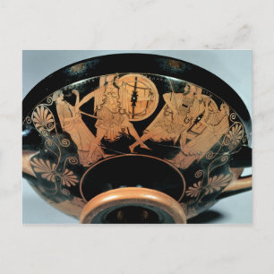 Menelaos, begleitet von Aphrodite Postkarte