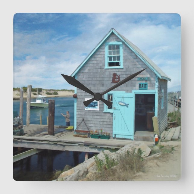 Menemsha Quadratische Wanduhr (Vorderseite)