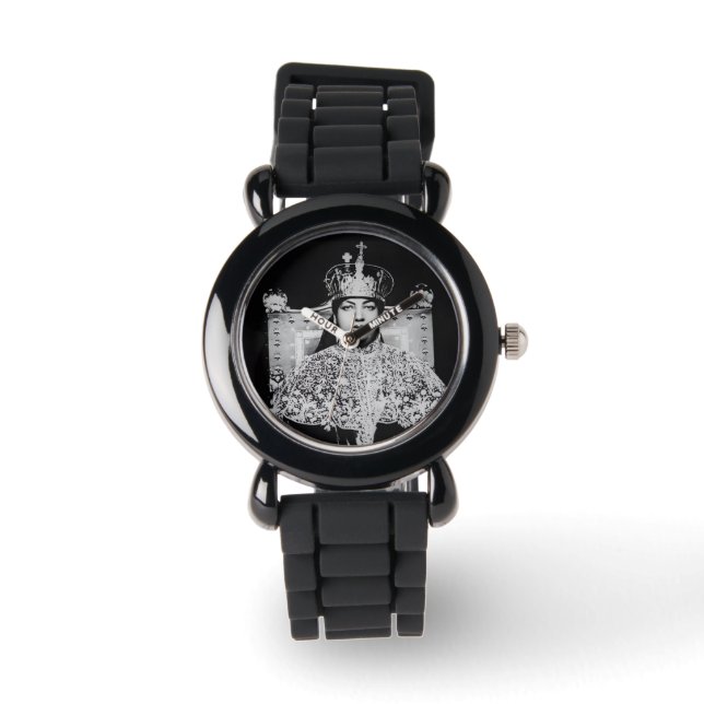 Menen Asfaw Haile Selassie HIM Jah Rastafari  Armbanduhr (Vorderseite)