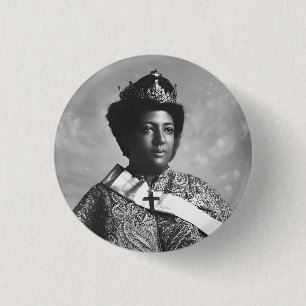 Menen Asfaw Königin Afrika Kaiserin Selassie I Wur Button