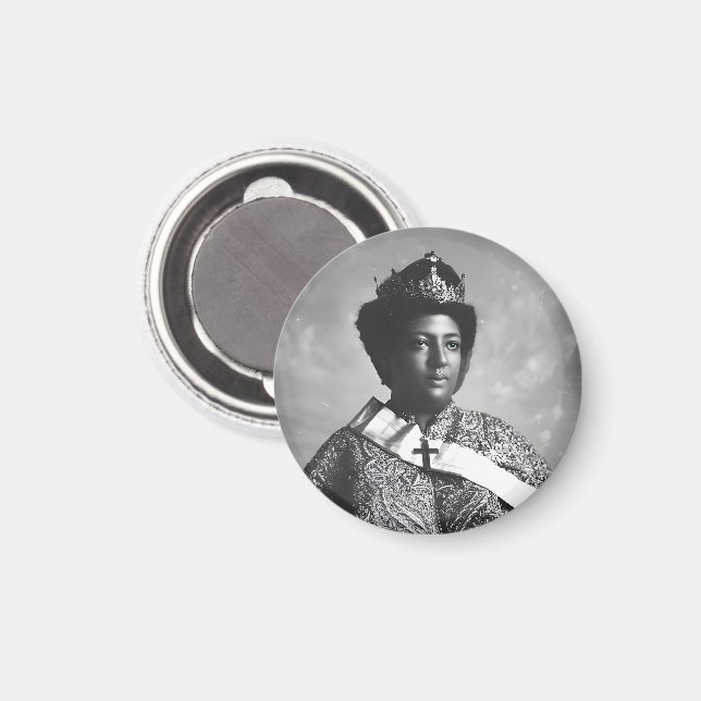 Menen Asfaw Queen Africa Empress Selassie I Roots Magnet (Vorderseite/Rückseite)