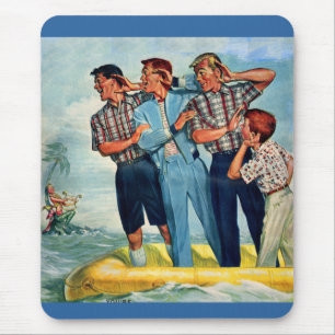 Menfolk der 1950er Jahre hörte auf das Lied der Si Mousepad