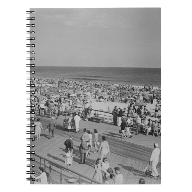 Menge am Strand Notizblock (Vorderseite)