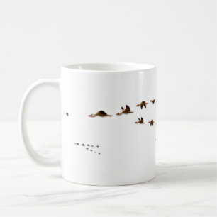 Menge der Natur-  der abwandernden Gänse Tasse