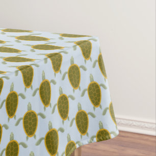 Menge des Meeresschildkröte-Musters Tischdecke