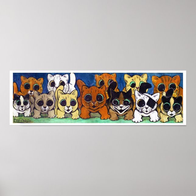 Menge Katzen, Louis Wain Poster (Vorne)