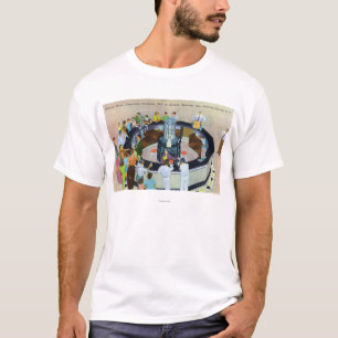 Mengen-Ansammlung an den Brunnen bei Hall von T-Shirt