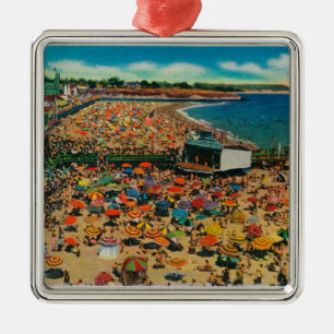 Mengen auf dem Strand, Sankt CruzSanta Cruz, CA Silbernes Ornament