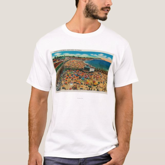 Mengen auf dem Strand, Sankt CruzSanta Cruz, CA T-Shirt (Vorderseite)