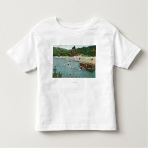 Mengen, die im russischen Fluss schwimmen Kleinkind T-shirt