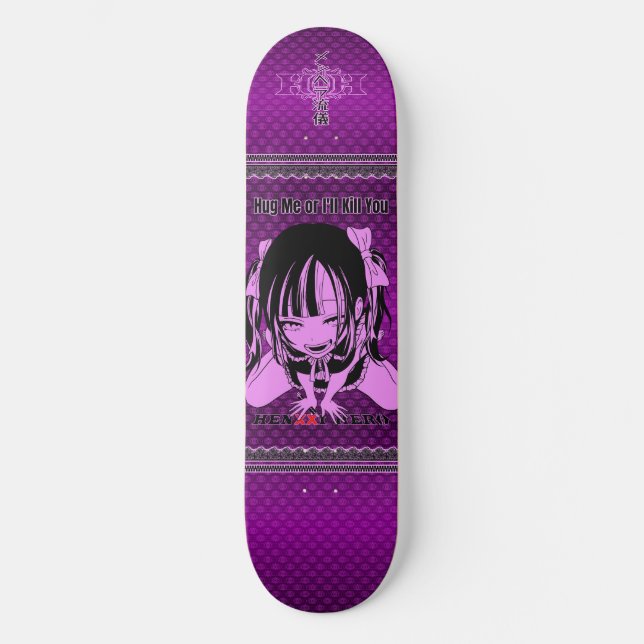Menhera Purple Skateboard (Vorderseite)
