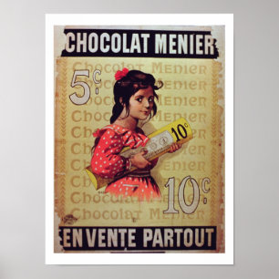 'Menier Chocolat', überall im Verkauf (Farblein Poster