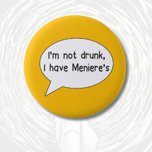 Meniere Bewusstsein Button Abzeichen Schwindel Sch
