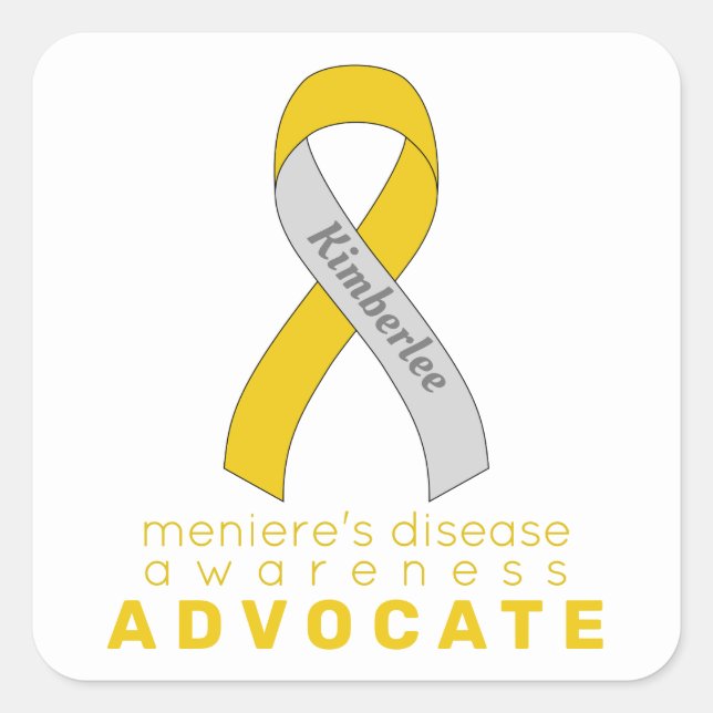 Meniere's Disease Advocate White Square Aufkleber (Vorderseite)