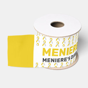Meniere's Disease Awareness Pattern Ribbon Ripsband