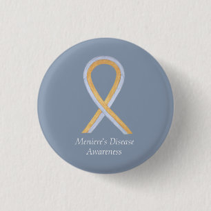 Meniere's Disease Awareness Ribbon Custom Button