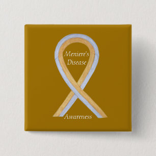 Meniere's Disease Awareness Ribbon Custom Button