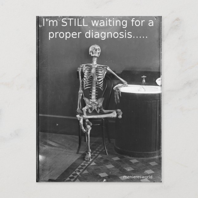 Menieres Skelett Postkarte (Vorderseite)